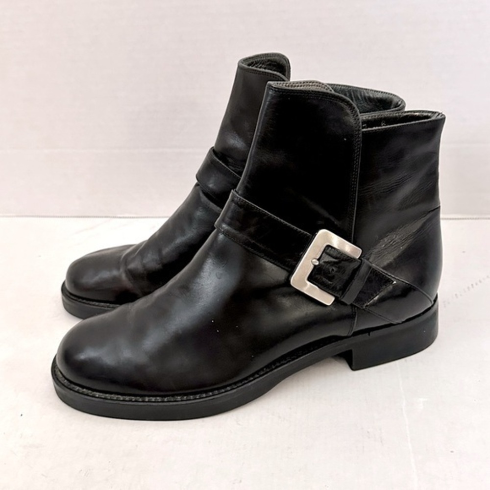 Cole Haan Black Leather Buckle Boots size 7